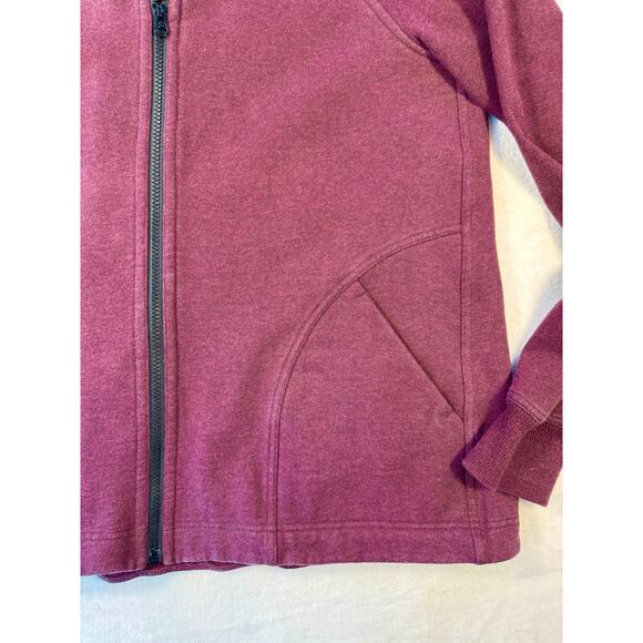 Lululemon Pleat to Street Jacket Size 8 Heathered Burgundy Swing Bomber - Picture 4 of 8